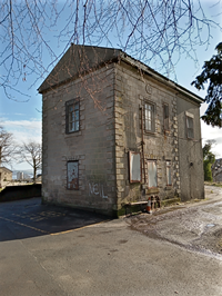 Ivy House within the grounds of Greenock Cemetery in March 2022